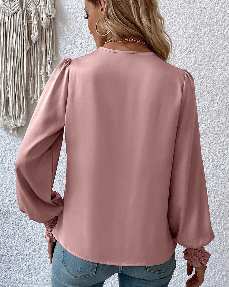 Macie - Elegante effen blouse