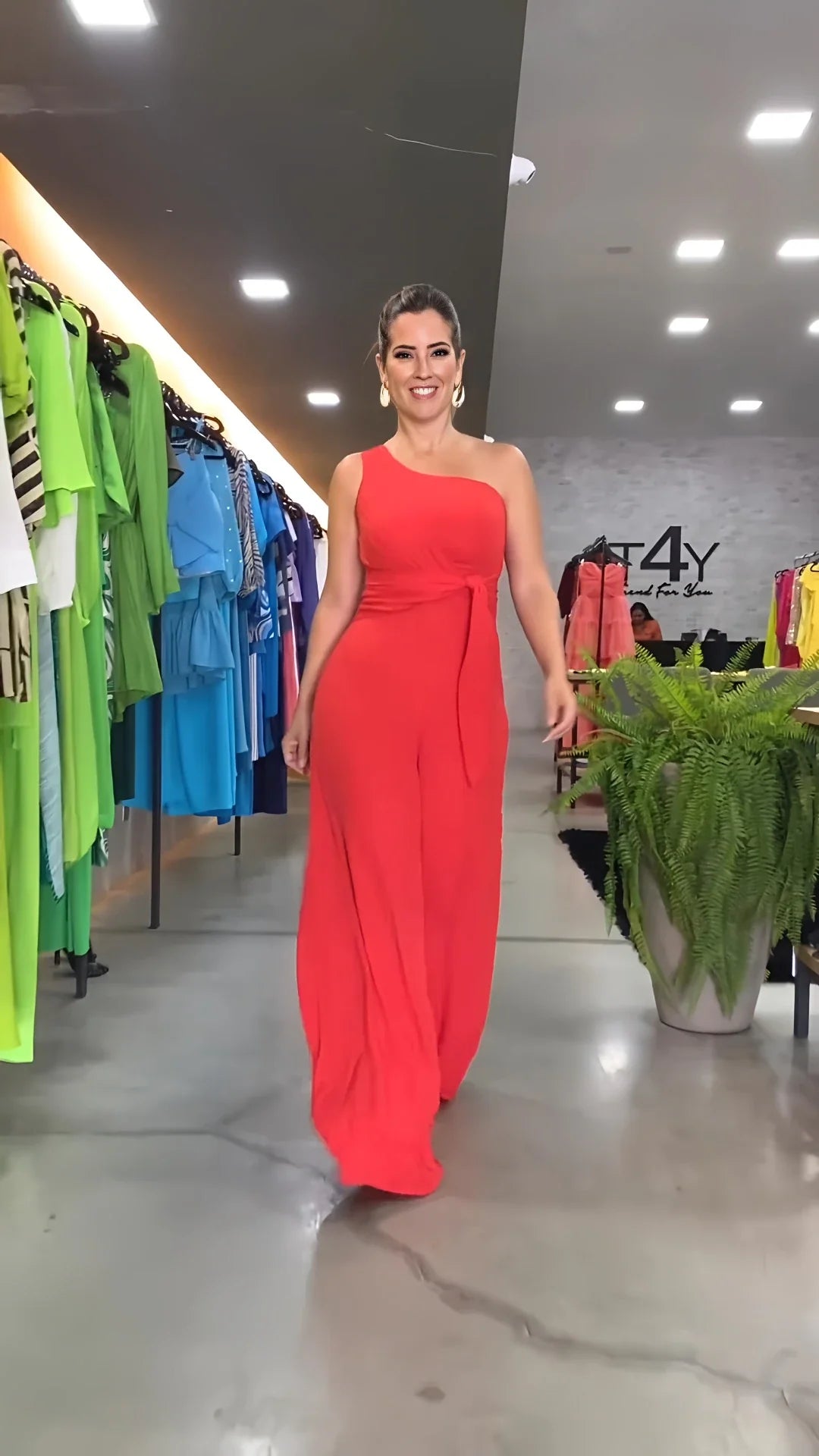 Johanna - Modischer Ein-Schulter-Jumpsuit