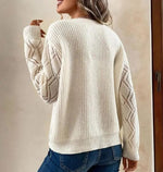 Élise Fauve® - Cropped V-hals Drop Sweater