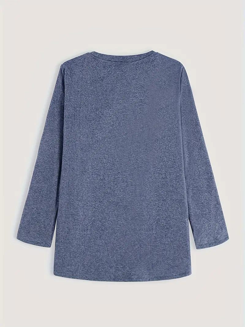 Kaylee - Sweatshirt van fleece met nek
